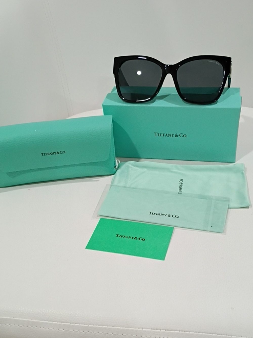 Tiffany & Co. Black Oversized Cat-Eye Sunglasses
